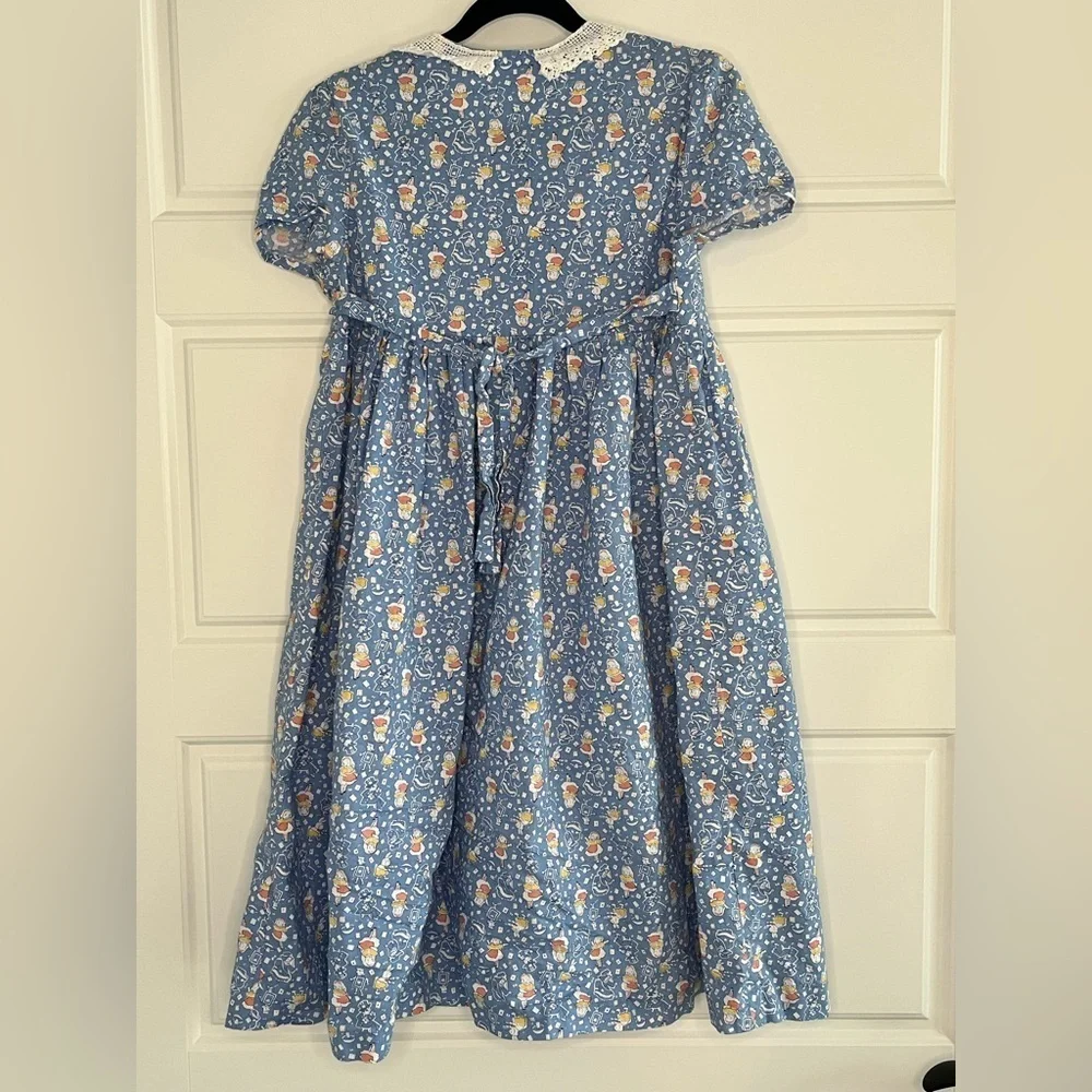 Handmade Vintage Girls 6-8 Prairie Alice in Wonderland Cottagecore Cotton Lace